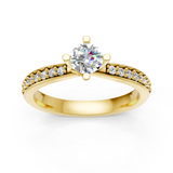 Solitaire en or jaune 18 carats