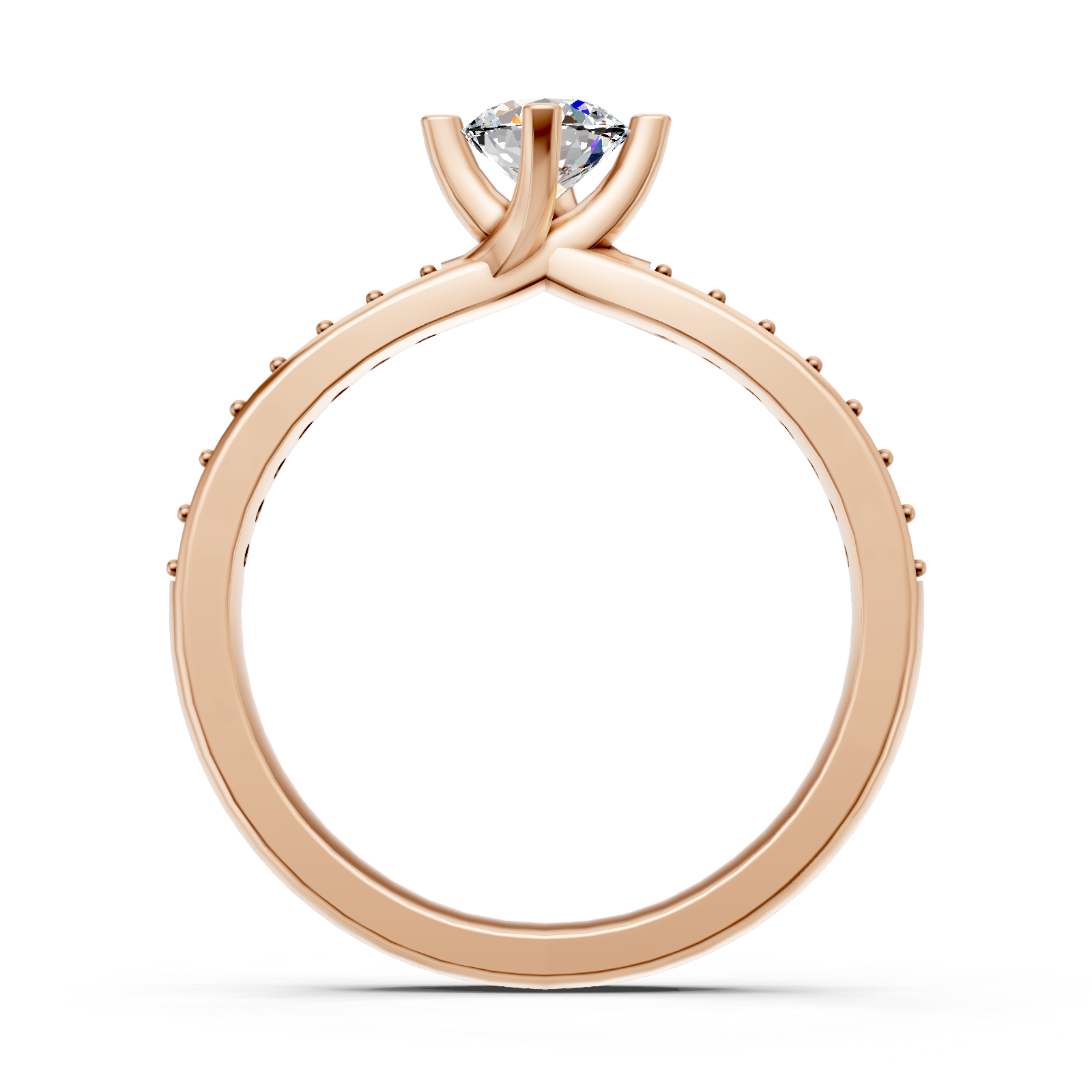 Solitaire en or rouge 18 carats