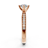 Solitaire en or rouge 18 carats