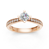Solitaire en or rouge 18 carats