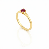 Solitaire en or jaune 18 carats