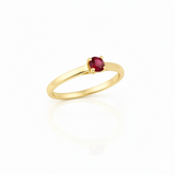 Solitaire en or jaune 18 carats