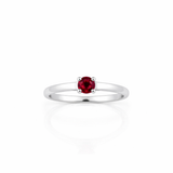 Solitaire en or blanc 18 carats