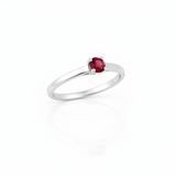 Solitaire en or blanc 18 carats