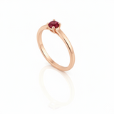 Solitaire en or rouge 18 carats