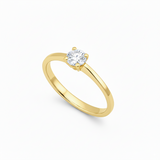 Solitaire en or jaune 18 carats