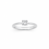 Solitaire en or blanc 18 carats