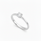 Solitaire en or blanc 18 carats