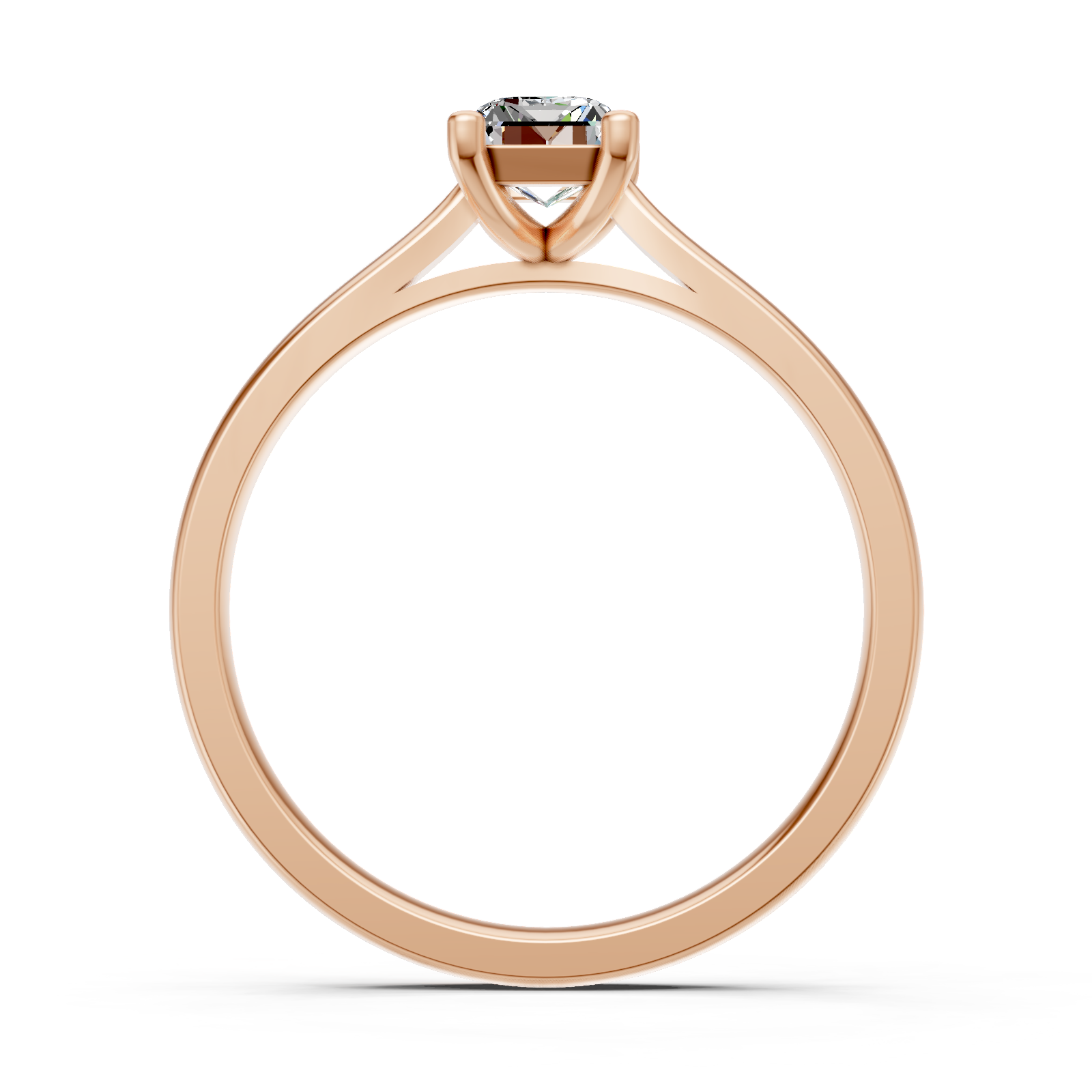 Solitaire en or rouge 18 carats