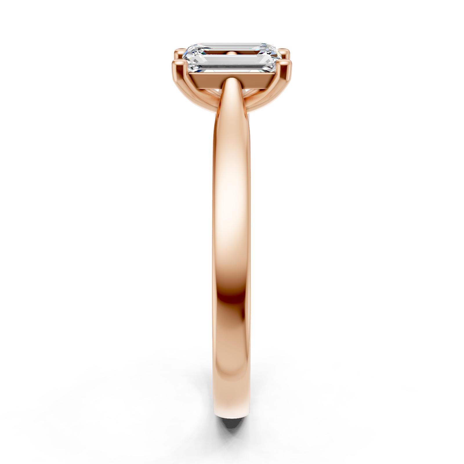 Solitaire en or rouge 18 carats