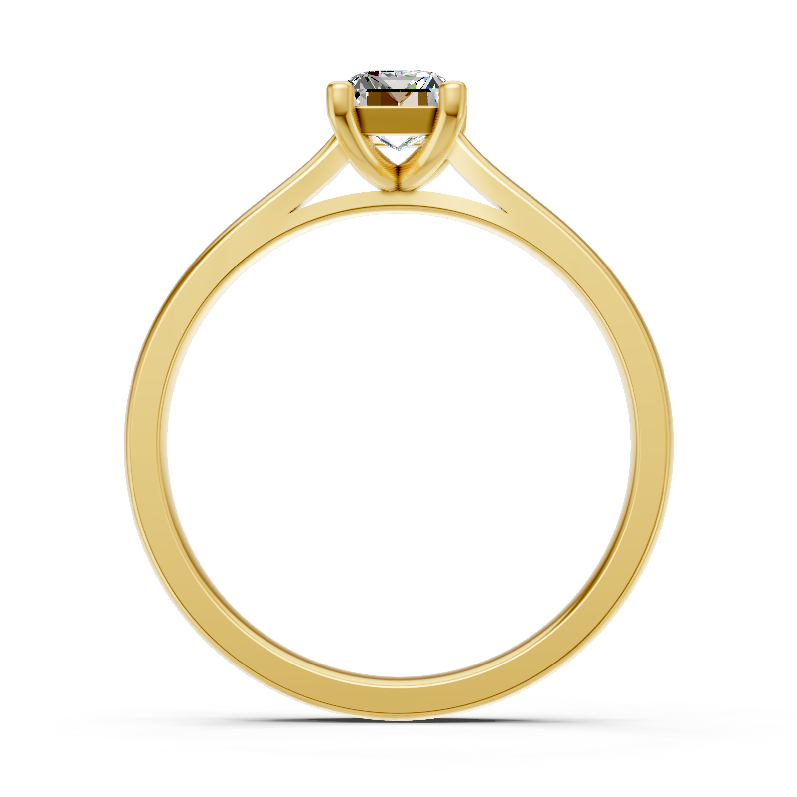 Solitaire en or jaune 18 carats
