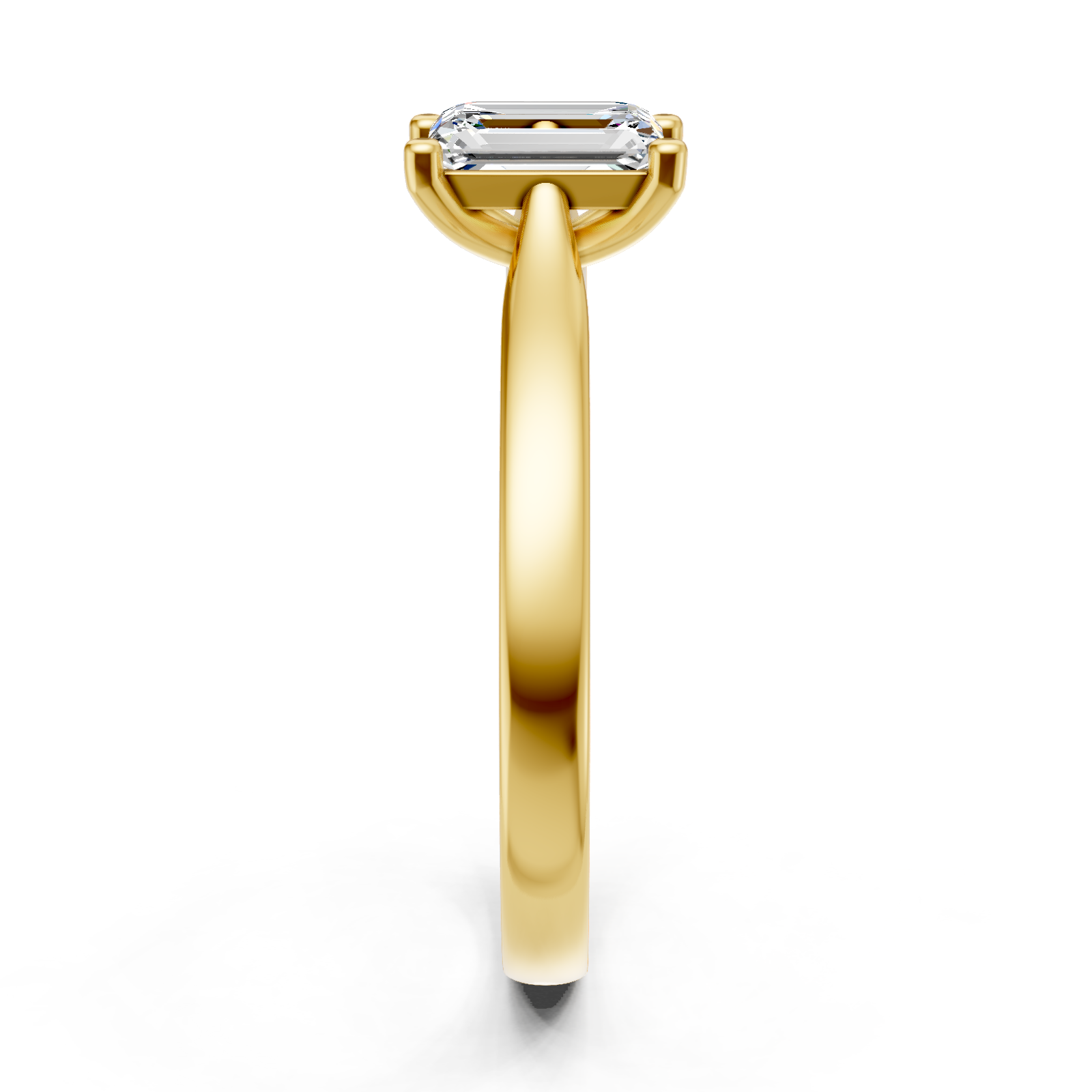 Solitaire en or jaune 18 carats