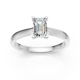 Solitaire en or blanc 18 carats