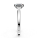 Solitaire en or blanc 18 carats