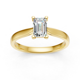 Solitaire en or jaune 18 carats