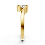 Solitaire en or jaune 18 carats