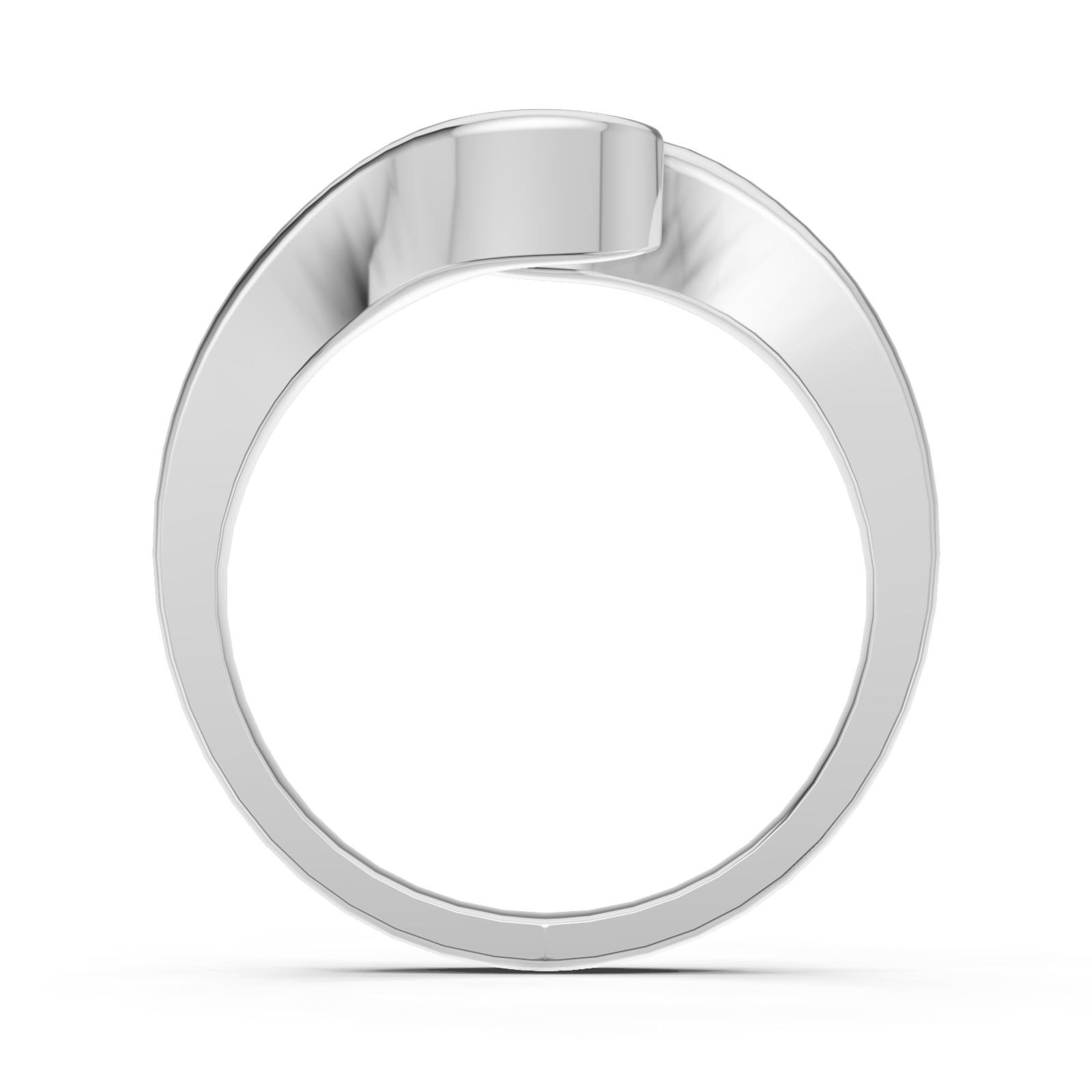 Solitaire en or blanc 18 carats