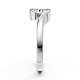 Solitaire en or blanc 18 carats